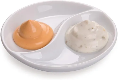 Miniatura 24 de Restaurantware -Cuencos para salsa de inmersión de 2 onzas, 10 platos de salsa en forma de canoa - aptos para microondas, aptos para horno, platos