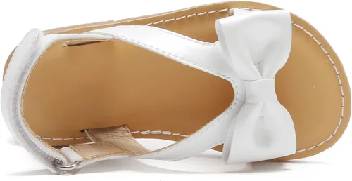 Miniatura 5 de Felix Flora Sandalias para niña pequeña - Zapatos de vestir para niña con punta abierta zapatos planos de verano para niños pequeños