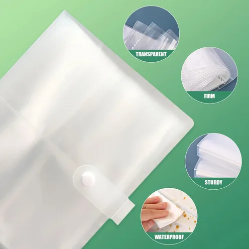 Miniatura 8 de BetterJonny - Organizador de tarjetas de índice de 3 x 5, tarjetas de índice de plástico transparente, bolsas organizadoras de libros, soporte