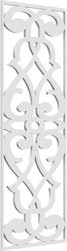 Miniatura 101 de 9 3/8"W x 24 3/8"H x 1/4"T Bellaire Decorativos Paneles de pared de madera calado, abedul