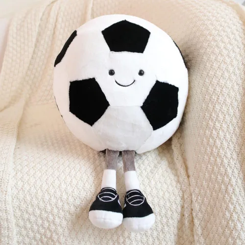 Miniatura 4 de Juguetes de peluche de fútbol americano lindos de 13.7", almohada deportiva de peluche suave rellena para lanzar, regalo de pelota de peluche