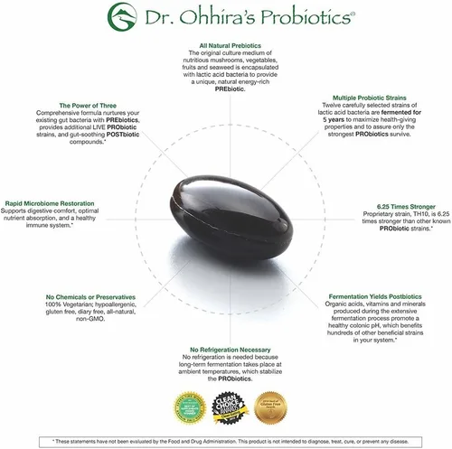 Miniatura 4 de Dr. Ohhira's Probióticos Fórmula Profesional con Prebióticos Fermentados de 5 Años, Probióticos Activos Vivos y El Único Producto con Metabolitos
