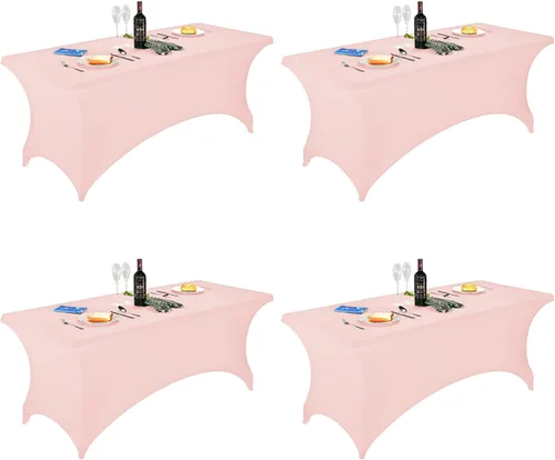 Miniatura 131 de FORLIFE - Funda de mesa de elastano, mantel ajustado de 4 pies para mesas rectangulares, funda elástica para patio, universal para bodas, banquetes