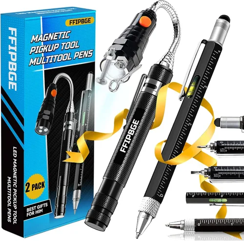 Miniatura 10 de Herramienta de Recogida Magnética Telescópica con Linterna Magnética de 3 LED, Rellenos de Calcetín Navideño para Hombres Adultos, Gadgets Geniales