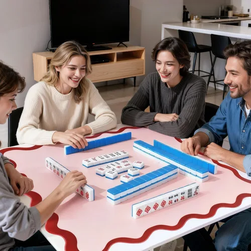 Miniatura 3 de Funda de Mahjong de 32.4 pulgadas con bordes festoneados, alfombrilla antideslizante y de reducción de ruido para Mahjong, alfombrilla de Mahjong