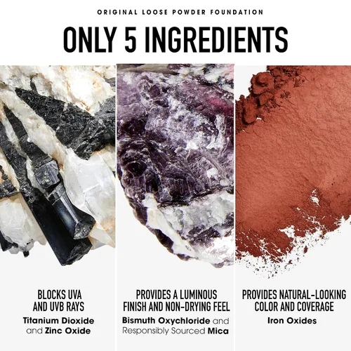 Miniatura 6 de bareMinerals Base de maquillaje original en polvo suelto SPF 15, maquillaje facial en polvo mineral limpio, cobertura transparente a completa, sin