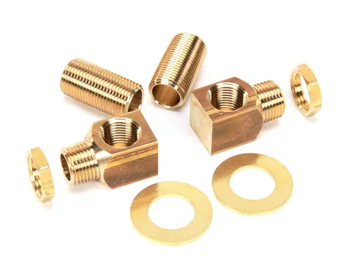 Miniatura 3 de T&S Brass B-0230-K Kit de Instalación para Grifos Estilo B-0230. Dos codos cortos, pezones, tuercas de seguridad y arandelas que proporcionan