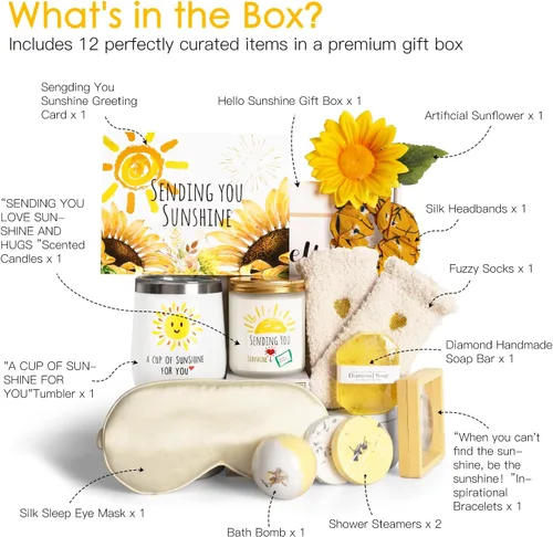 Miniatura 2 de Regalos de cumpleaños para mujeres, envío de regalos de Navidad, cesta de regalos Get Well Soon, paquete de cuidado único, cesta de regalos de spa