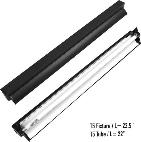 Miniatura 5 de Luz de reptil UVB T5 mejorada, 10.0 UVB 24W fabricación alemana lámpara fluorescente y kit de accesorios, para reptiles que viven en el desierto