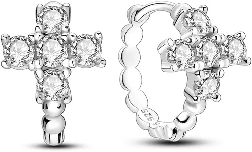 NARMO Aretes para mujer de plata de ley 925 con forma de corazón colorido, aro de plumas y cruz, pequeños aretes de aro para mujer, aretes de aro