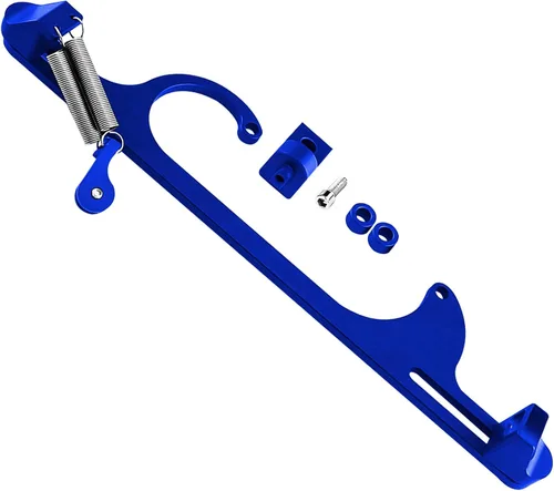 Soporte de cable del acelerador para 4150 4160 Series Soporte de carburador ajustable Soportes de acelerador de aluminio (azul)