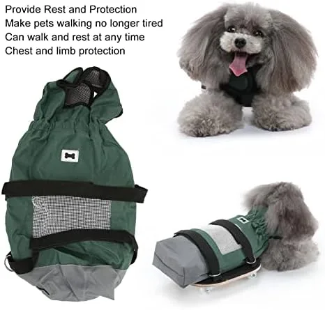 Miniatura 3 de Diydeg Silla de ruedas para mascotas para patas traseras, perros paralizados, pecho y extremidades, silla de ruedas alternativa para gatos y perros
