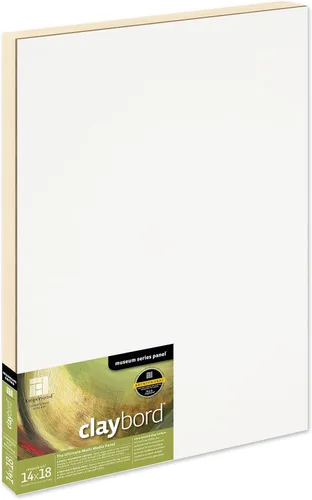 Miniatura 67 de Ampersand Art Supply Panel de pintura de madera: Serie Museo Claybord, 10 "x 10", 2" Perfil con acunado Perfil con cuna de 2