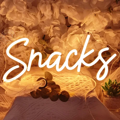 Miniatura 5 de SYLHOME Letrero de Luz LED de Neón para Snacks, Letrero de Café, Pastel, Caramelo, Barra de Tienda, Puesto, Dormitorio, Pared, Decoración, Boda