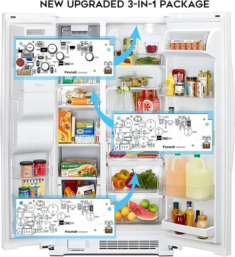 Miniatura 3 de Repuesto de luz LED para refrigerador W10515058 W10515057 compatible con Whirlpool Kenmore Maytag, cubierta de plástico no incluida, 4