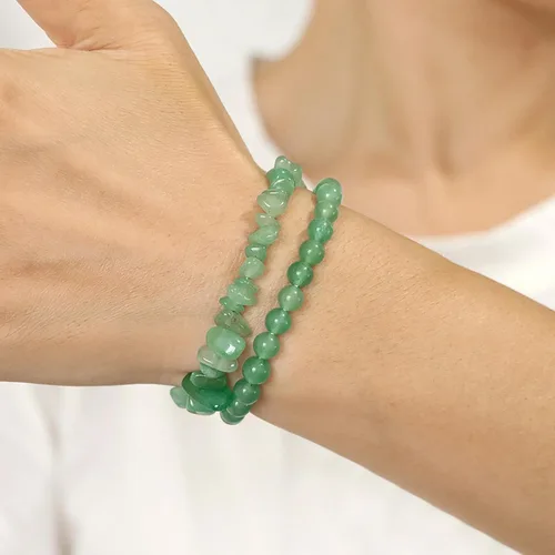 Miniatura 9 de Pulseras de cristal curativo para mujer, 2 pulseras de piedra natural de 0.236 pulgadas, pulseras elásticas de cuentas de cristal hechas a mano