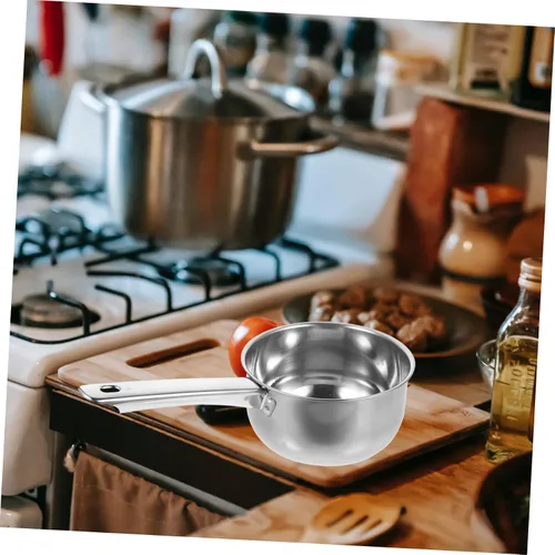 Miniatura 4 de CALLARON Cucharón de baño de acero inoxidable con mango de cucharón de agua para cocina, cucharón de sopa de metal, cuchara de agua, taza de champú