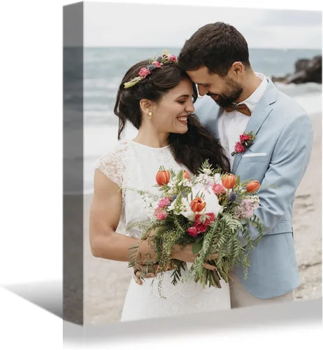 Miniatura 13 de YONICA Imagen en lienzo personalizada de tus fotos, impresión artística de pared personalizada de 16 x 12 pulgadas para decoración del hogar, lienzo