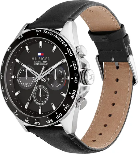 Miniatura 2 de Tommy Hilfiger Mens Stainless Steel Quartz Watch with Leather Strap