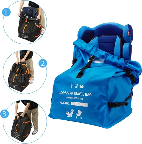 Miniatura 7 de Clearworld Bolsa de viaje para asiento de automóvil para viajes aéreos, bolsa duradera para control de puerta para el aeropuerto, bolsa