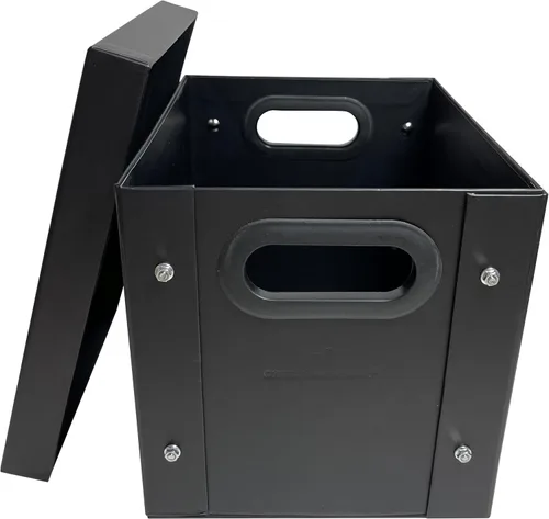 Miniatura 2 de CheckOutStore 1 caja de almacenamiento negra de disco de vinilo de 7 pulgadas, 45 rpm