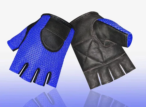 Miniatura 3 de Guantes de cuero para silla de ruedas y entrenamiento con pesas de malla (talla XL)