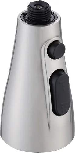 Varita para grifo de cocina compatible con Moen 191004, cabezal rociador extraíble de repuesto 2 modos, acero inoxidable