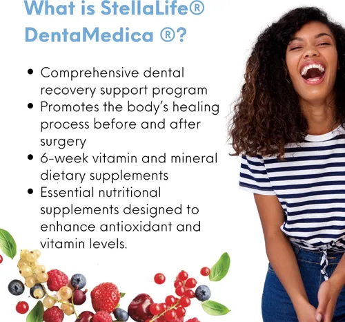 Miniatura 6 de StellaLife DentaMedica - Soporte nutricional multivitamínico diario vegano para una recuperación más rápida de la cirugía dental, VIT D3 K2 C B Zinc
