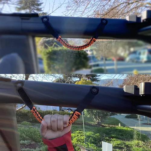 Miniatura 7 de Asas de Agarre para Barra Antivuelco Manijas de Agarre de Paracord para Accesorios Ford Bronco 2021 2022 2023 2024 2025 2 Puertas 4 Puertas, Paquete