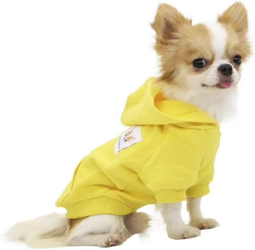 Miniatura 7 de LOPHIPETS Sudadera ligera de algodón para perros pequeños – Sudadera con capucha para chihuahuas, cachorros y razas en miniatura - Azul/XS