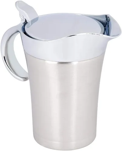 Miniatura 7 de Olla térmica de acero inoxidable 304 de 15.2 fl oz/25.4 fl oz, olla de salsa aislada de doble pared con tapa, cubeta para servir con boquilla