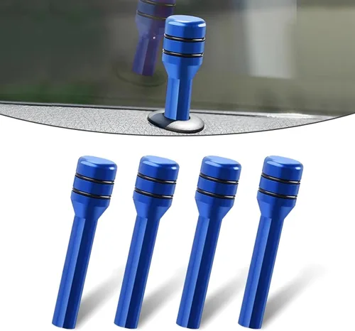 Paquete de 4 pomos para cerradura de puerta de automóvil, 1.93 x 0.47 pulgadas, pines personalizados para cerradura de puerta interior, decoración