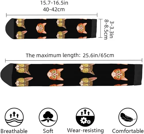 Miniatura 2 de AOYEGO Calcetines divertidos con guirnalda de bombillas brillantes, calcetines casuales novedosos, diseño de color de contraste para mujeres