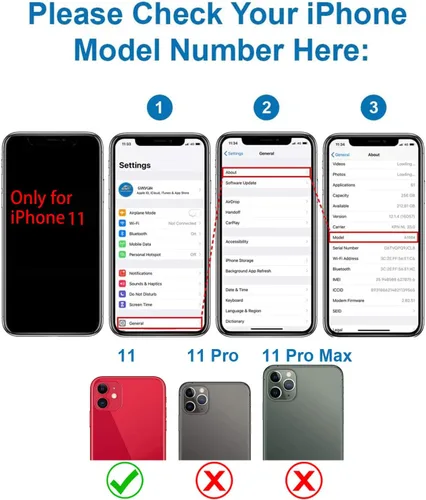 Miniatura 2 de Reemplazo de lente de vidrio de cámara para iPhone 11, GVKVGIH reemplazo de lente de vidrio de cámara trasera con adhesivo preinstalado, kit
