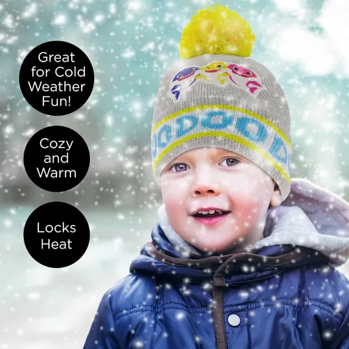 Miniatura 2 de Nickelodeon Conjunto de gorro y guantes de invierno para niños, gorro de bebé Shark