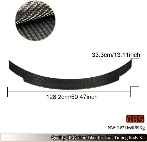 Miniatura 5 de Alerón de maletero para Mercedes Benz Clase E W238 C238 Coupé 2016-2019 Fibra de Carbono E200 E250 E300 E400 E500 E550 E53 AMG Auto Tapa de maletero