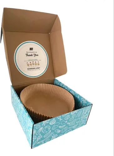 Miniatura 8 de Forro de papel desechable para freidora de aire, 200 unidades, antiadherente, impermeable, papel pergamino natural de grado alimenticio