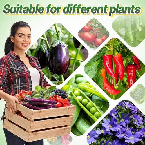 Miniatura 7 de ANPHSIN Jaula de tomate triangular resistente con bolsas de cultivo móviles de 7 galones, 3 juegos de macetas de enrejado de jardín de 47 pulgadas