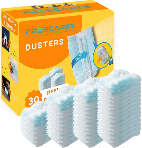 Miniatura 11 de Recambios de plumero, cepillo de eliminación de polvo estático desechable, cabezal de repuesto compatible con repuestos de plumero Swiffer para Azul