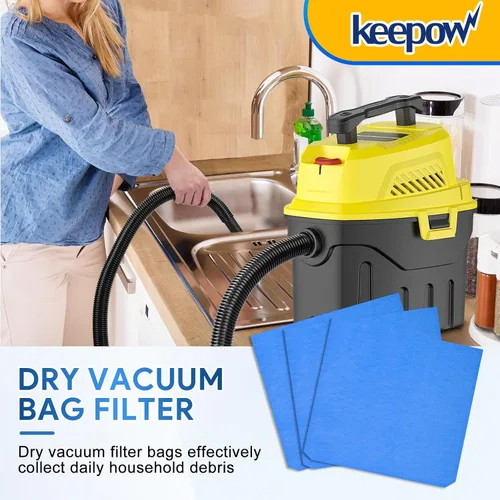 Miniatura 3 de KEEPOW Compra bolsas para aspiradora Stanley, filtros de aspiradora de 4 galones compatibles con aspiradoras Stanley de 1 a 6 galones, parte #