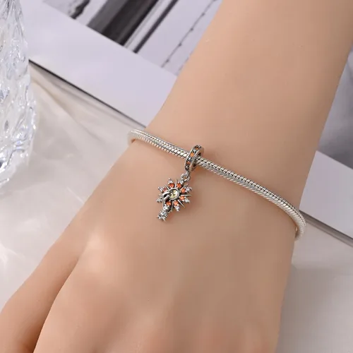 Miniatura 14 de KUNSIR Los abalorios se adaptan a pulseras Pandora para mujer, plata de ley 925, cuentas colgantes de joyería para niñas, dijes de feliz cumpleaños