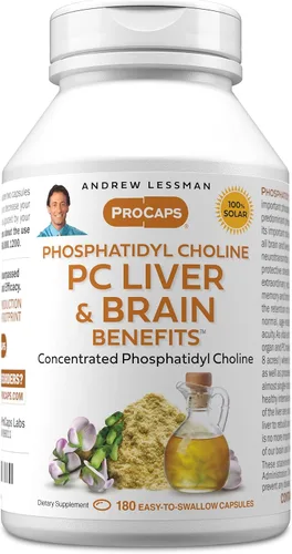 Miniatura 11 de ANDREW LESSMAN PC Liver and Brain Benefits 60 cápsulas blandas - Fosfatidil colina, el bloque de construcción más importante para una estructura