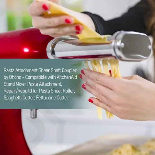 Miniatura 7 de Ohoho - Acoplador de eje de corte para pasta, compatible con mezclador de pie KitchenAid, accesorio de pasta, para la serie KSMP, reparación