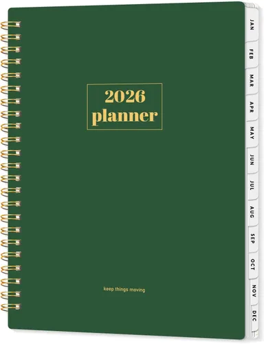 Miniatura 18 de SUNEE Agenda 2026, agenda semanal y mensual, enero de 2026 a diciembre de 2026, agenda diaria con pestañas, páginas de notas, encuadernación en Negro