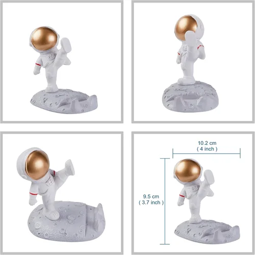 Miniatura 2 de Soporte de teléfono celular astronauta creativo Spaceman para adornos de escritorio, pierna pateada