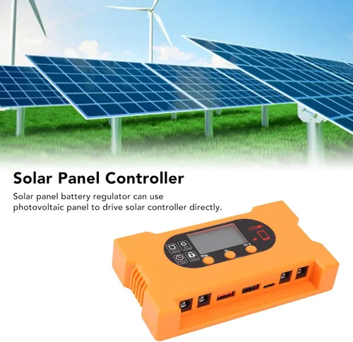 Miniatura 4 de Controlador de carga solar Dual USB tipo C de carga rápida Panel solar Regulador de batería Dc5521 Interfaz 12v/24v Adaptación automática (10A)