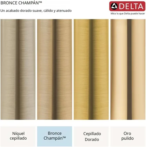 Miniatura 6 de Delta Arvo - Grifo de 3 agujeros de oro cepillado, grifo de lavabo de baño de 8 pulgadas de gran extensión para tocador, conjunto de desagüe Bronce