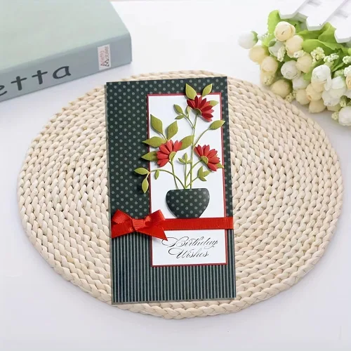 Miniatura 4 de Lapoo Marcos de Fondos 3D Troquel Metálico para Álbum de Recortes, Nuevos Troqueles DIY para Álbum, Tarjetas, Decoración de Papel, Artesanías Flor