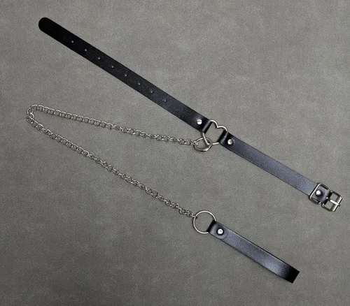 Miniatura 4 de Gargantilla de cuero para mujer, correa punk, gótica Y2K, accesorios de disfraz de cosplay
