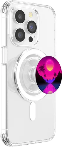 Miniatura 3 de Retrowave 80s Synthwave Vaporwave PopSockets MagSafe PopGrip for iPhone